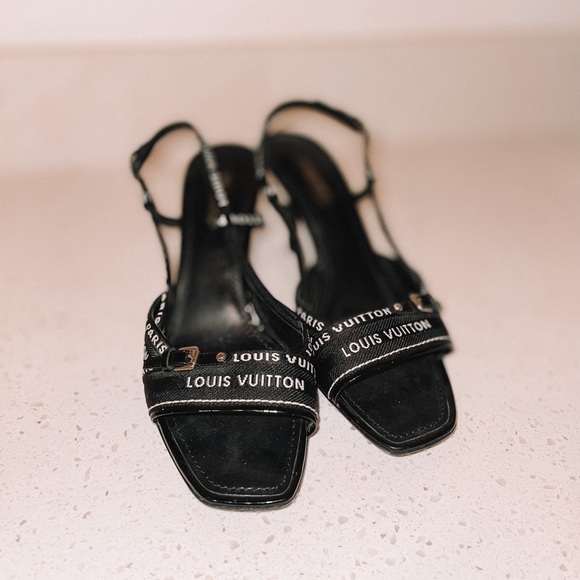 Louis Vuitton Shoes - Louis Vuitton Logo Print Stiletto - Size 39.5 (9 1/2)